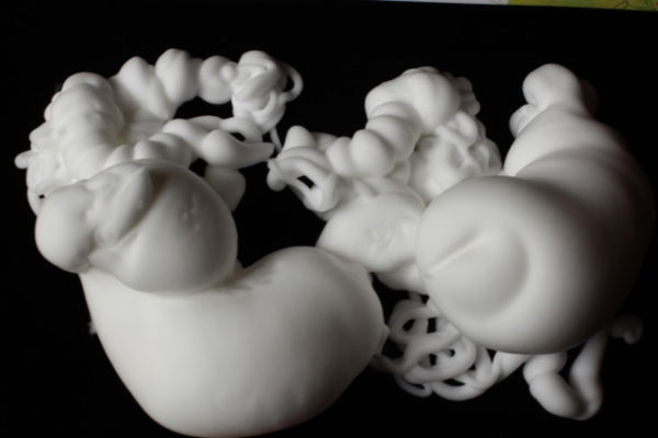 foam on a black background