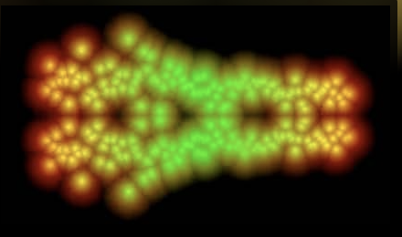 An abstract pattern on a black background