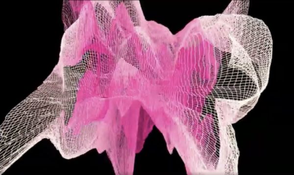 An abstract pattern that looks like mesh